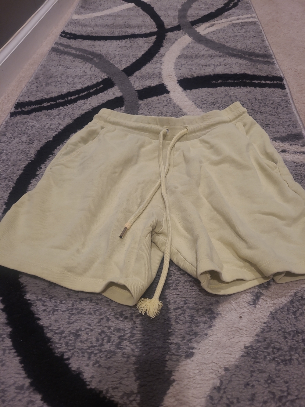 Asos Design Mens Neon Green Athletic Shorts XS 100%cotton